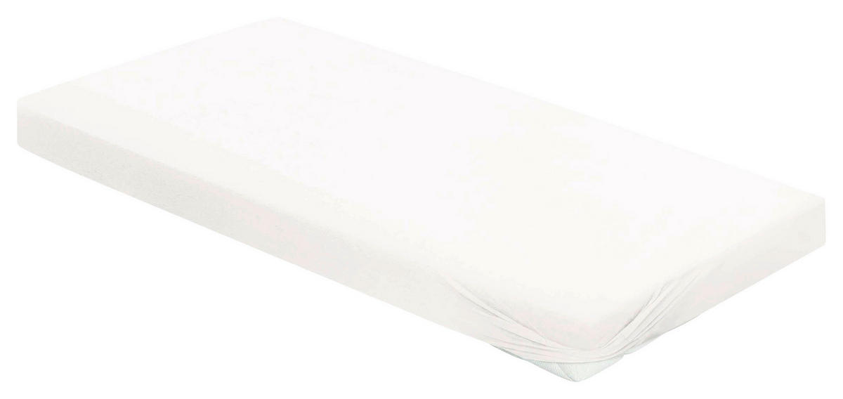 SPANNBETTTUCH Jersey 190/200 cm  - Weiß, KONVENTIONELL, Textil (190/200cm) - Irisette