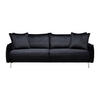 BIG SOFFA i svart  - kromfärg/svart, Modern, metall/trä (241/90/117cm) - Carryhome