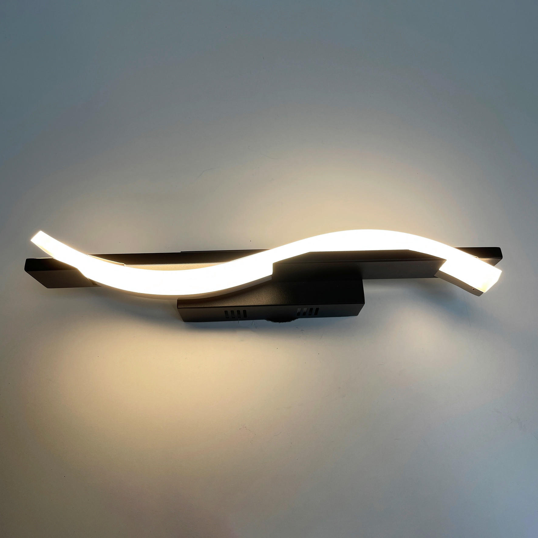 LED-WANDLEUCHTE Bridge 35,00/5/7,5 cm   - Schwarz/Weiß, Design, Kunststoff/Metall (35,00/5/7,5cm) - Fischer & Honsel