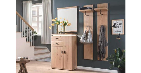 GARDEROBE 4-teilig  in 155/204/38 cm  - Eichefarben, Natur, Holz/Holzwerkstoff (155/204/38cm) - Linea Natura