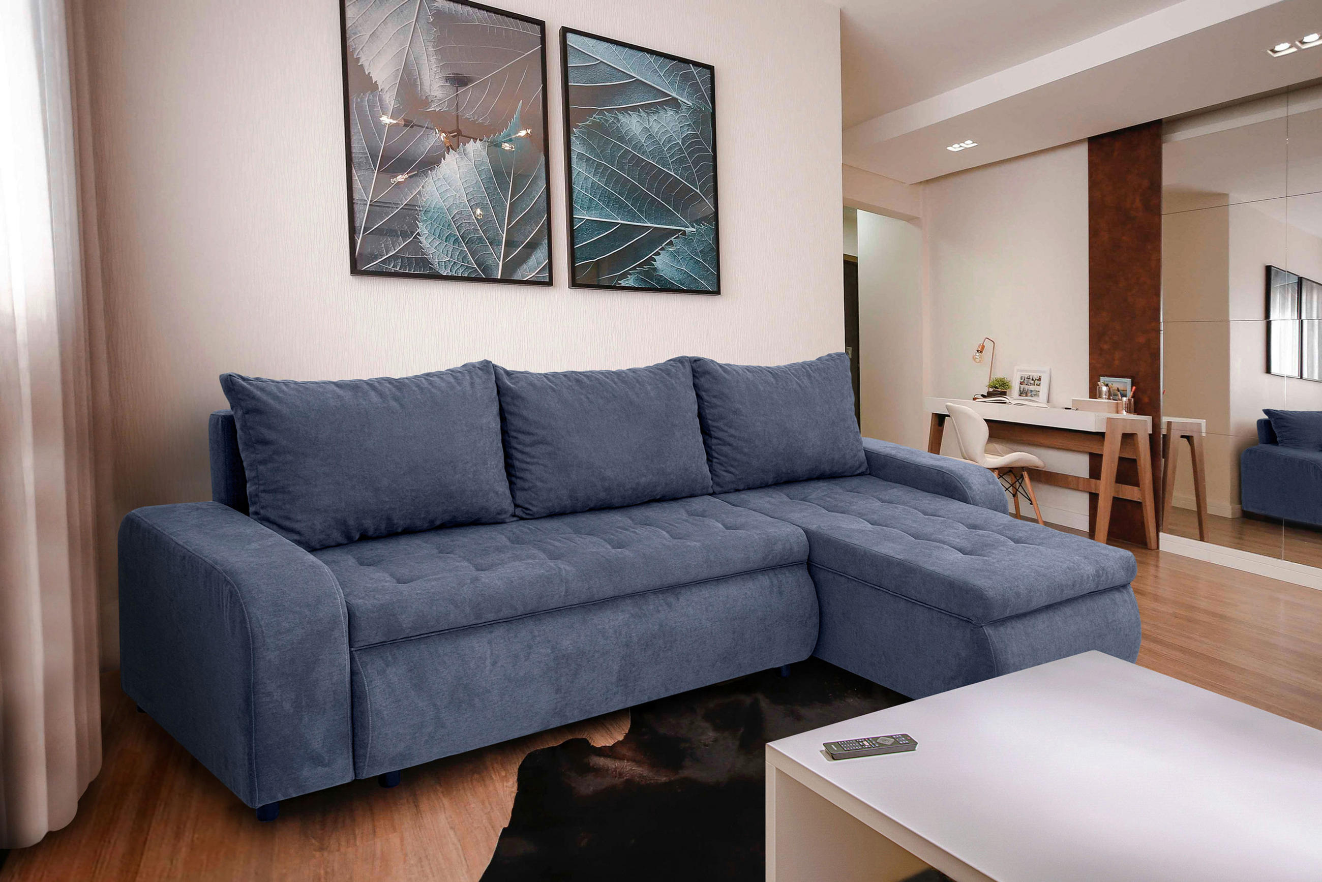 SJEDEĆA GARNITURA tekstil    - crna, Moderno, tekstil (250/160cm) - Ti'me