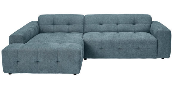 ECKSOFA  in Flachgewebe Petrol  189/292 cm  - Petrol/Schwarz, KONVENTIONELL, Kunststoff/Textil (189/292cm) - Carryhome