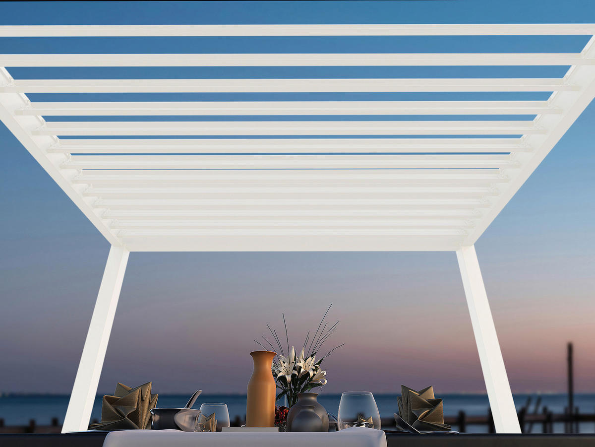 PERGOLA 530/255/300 cm Aluminium  - Weiß, Basics, Metall (530/255/300cm) - Gardenson
