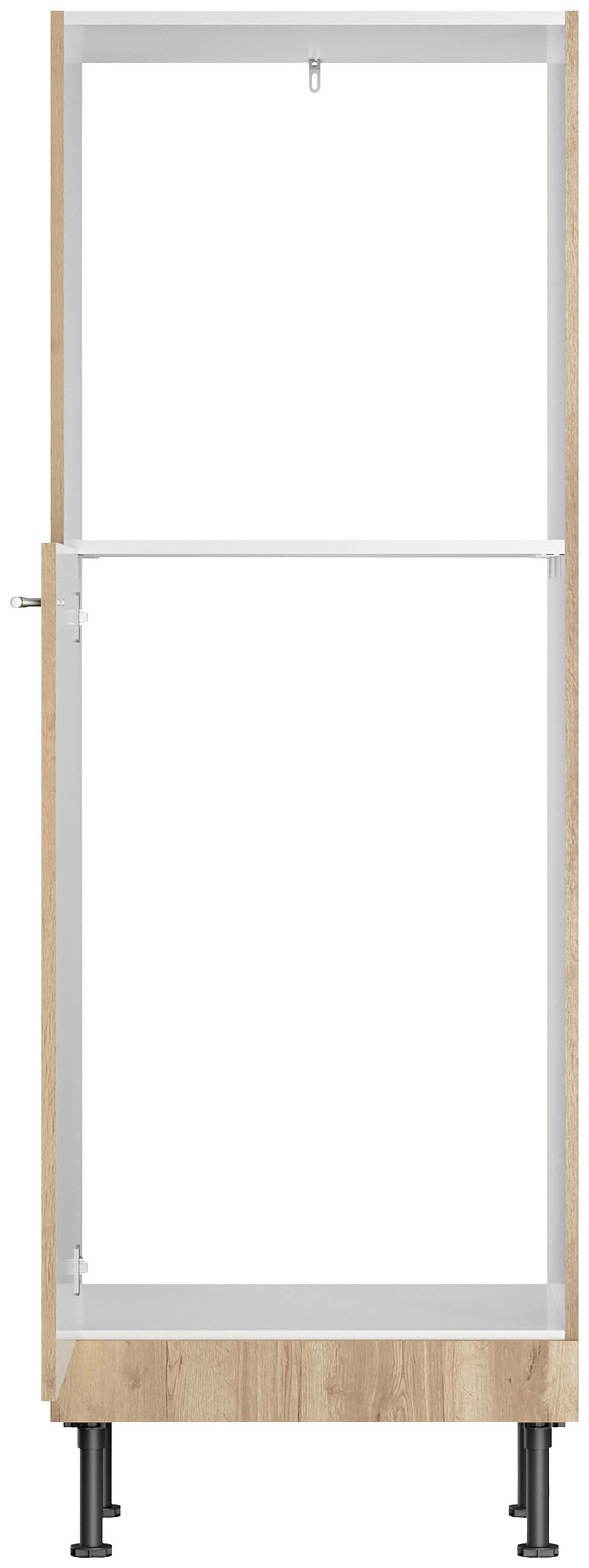 KÜCHENBLOCK 270 cm   in Eichefarben  - Edelstahlfarben/Eichefarben, Basics, Holzwerkstoff/Metall (270cm) - Optifit