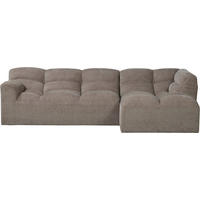 ECKSOFA Tibas Sandfarben Webstoff  inkl.  - Sandfarben/Schwarz, Design, Kunststoff/Textil (280/165cm) - Livetastic