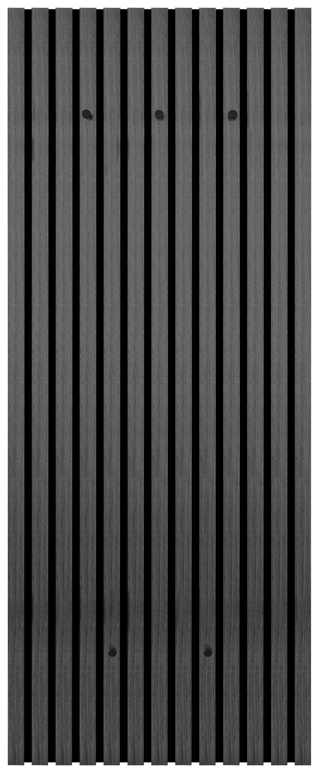 GARDEROBENPANEEL  in 50/125/7 cm  - Schwarz/Grau, MODERN, Holzwerkstoff/Textil (50/125/7cm) - Xora