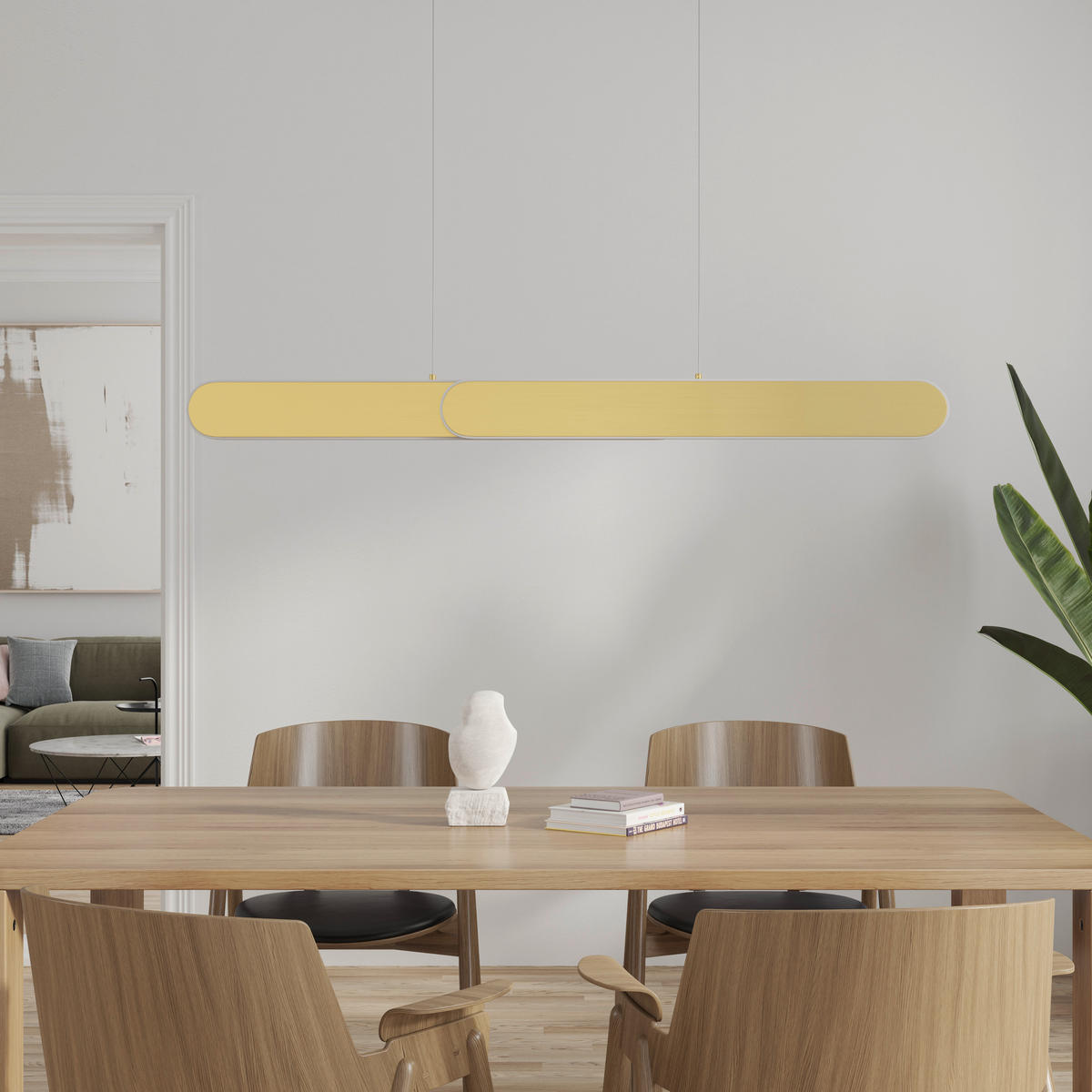 LED-HÄNGELEUCHTE 115/7,5/150 cm  - Messingfarben, Design, Metall (115/7,5/150cm) - Dieter Knoll