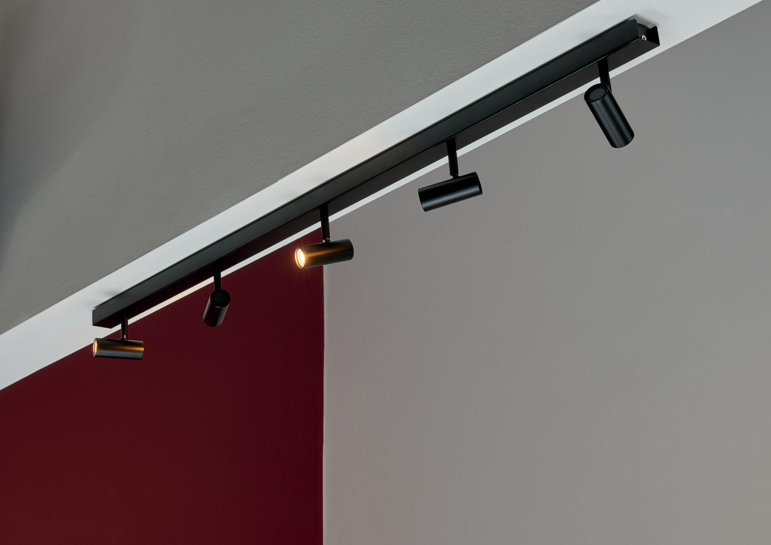 DECKENSTRAHLER 118/12/3,5 cm   - Schwarz, Design, Metall (118/12/3,5cm) - Nordlux