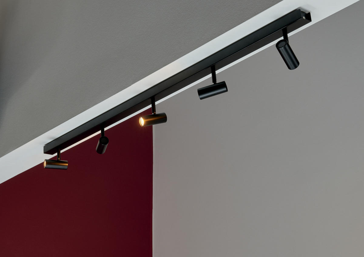 DECKENSTRAHLER 118/12/3,5 cm   - Schwarz, Design, Metall (118/12/3,5cm) - Nordlux