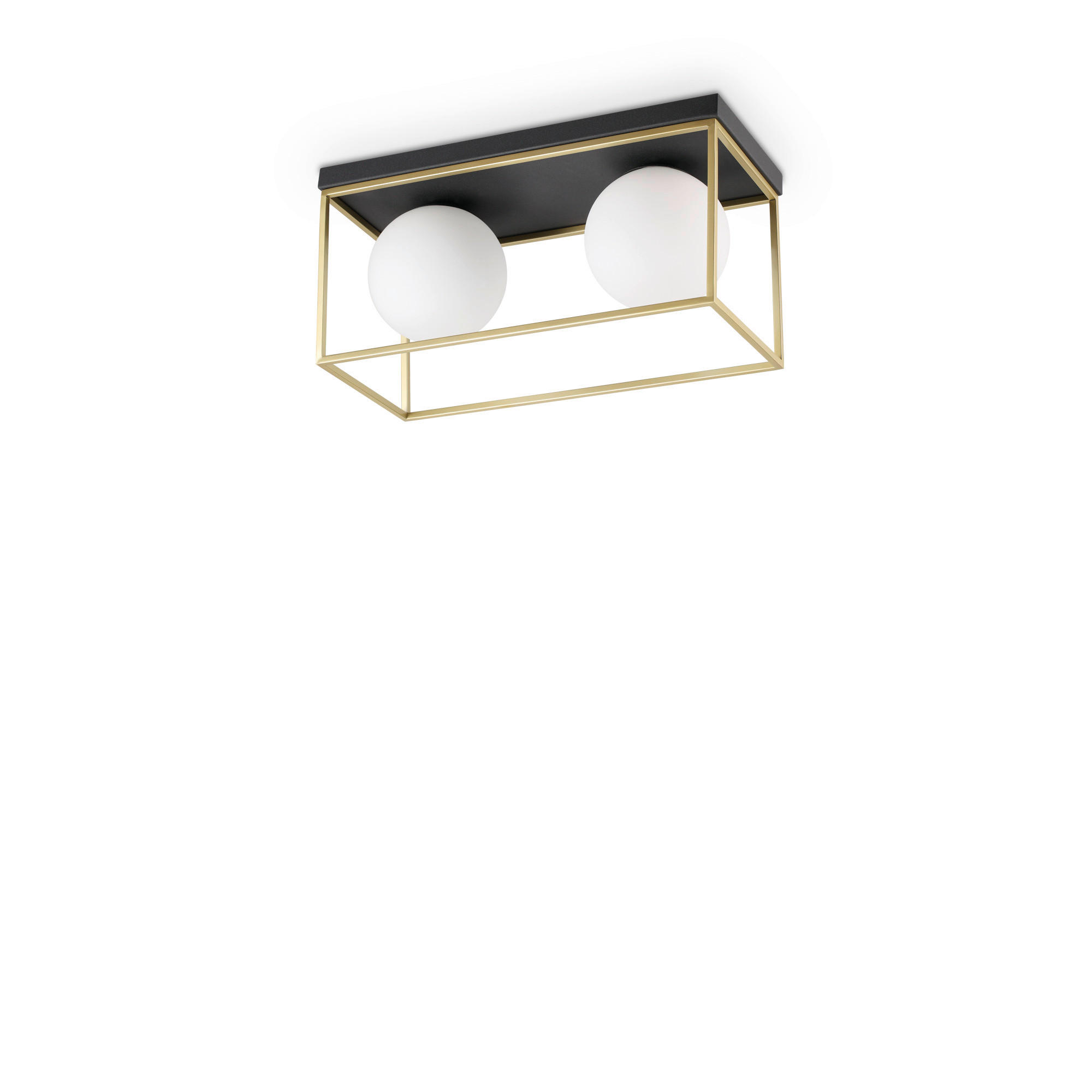DECKENLEUCHTE Lingotto   - Messingfarben, Design, Glas/Metall (45,5/21,5/18,5cm) - Ideal Lux