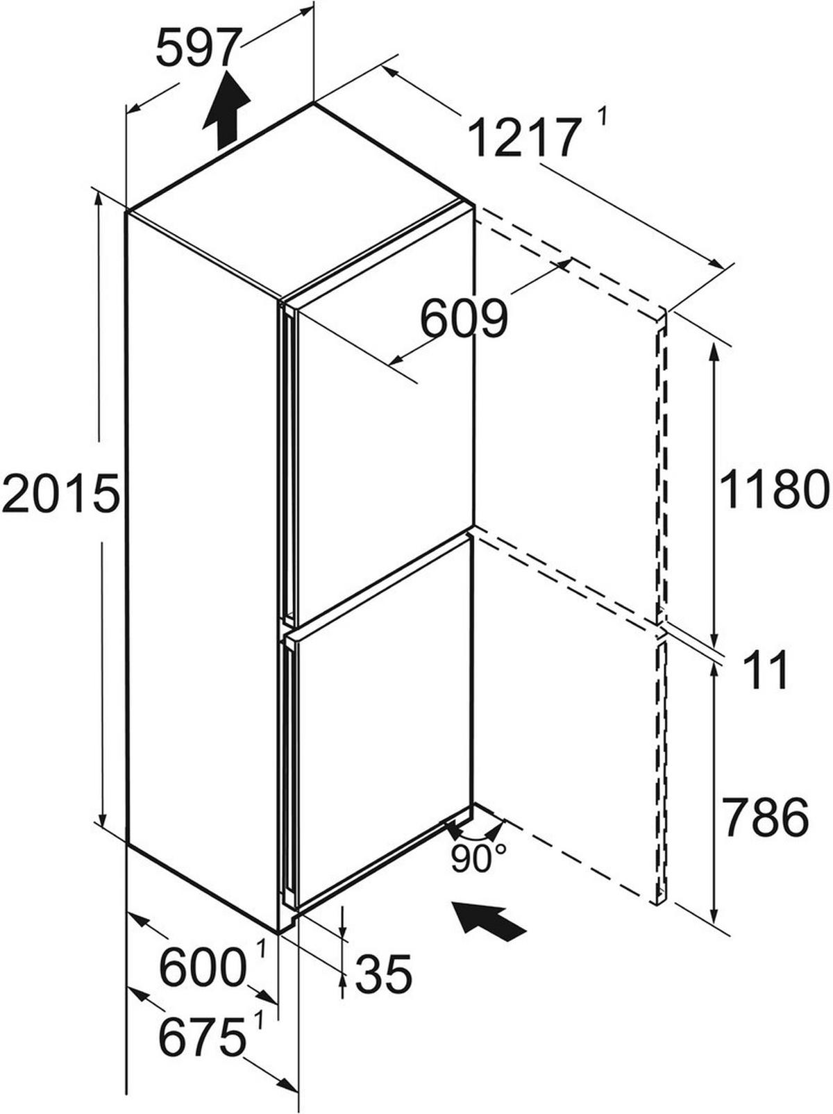 KÜHL-GEFRIER-KOMBINATION CBNDGC5723  - Dunkelgrau, Basics, Kunststoff/Metall (60/201,5/67,5cm) - Liebherr