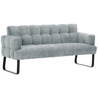 SITZBANK in Textil Mintgrün  - Schwarz/Mintgrün, Design, Textil/Metall (200/91/78cm) - Novel