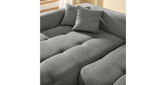 ECKSOFA in Chenille Dunkelgrau  - Dunkelgrau/Schwarz, MODERN, Kunststoff/Textil (172/276cm) - Hom`in