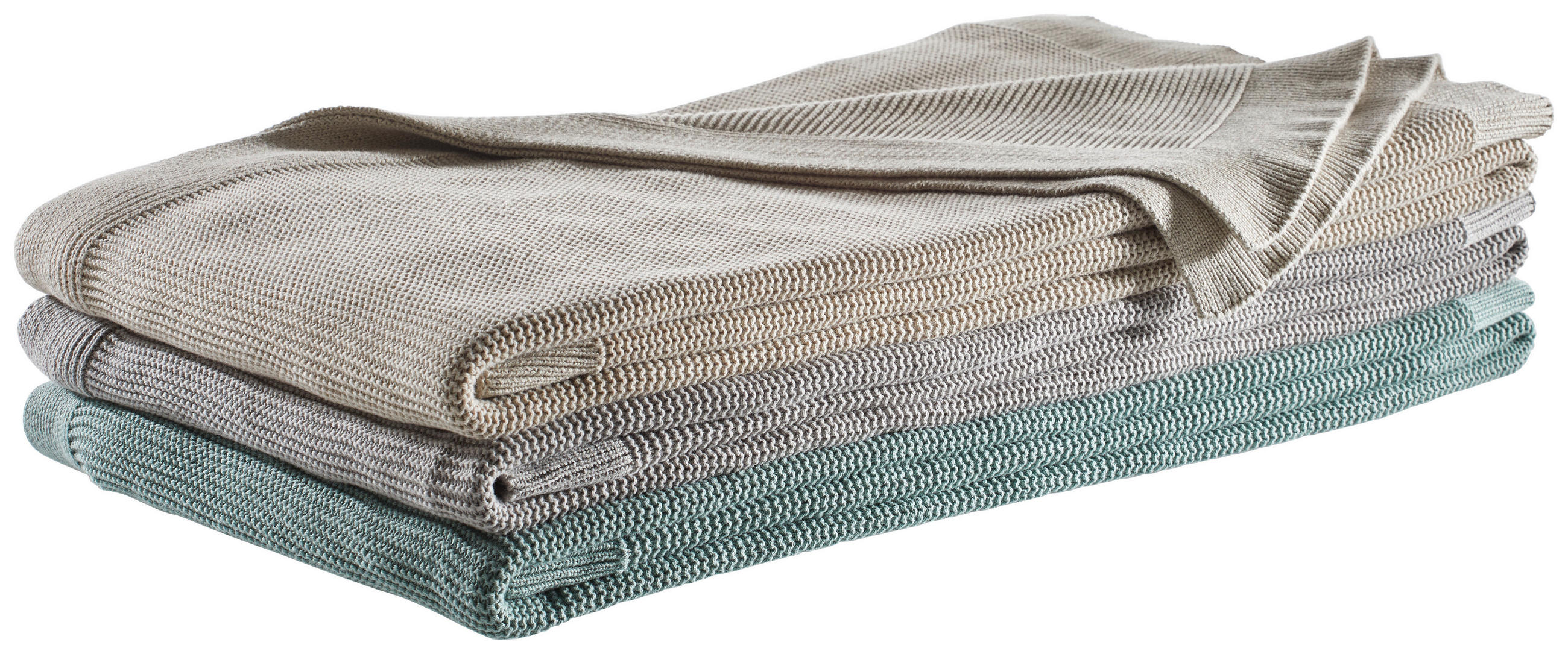 Thumbnail - Dieter Knoll Wohndecke Beja, Grün, Textil, Struktur, 150x200 cm, Oeko-Tex® Made IN Green, pflegeleicht, Wohntextilien, D...