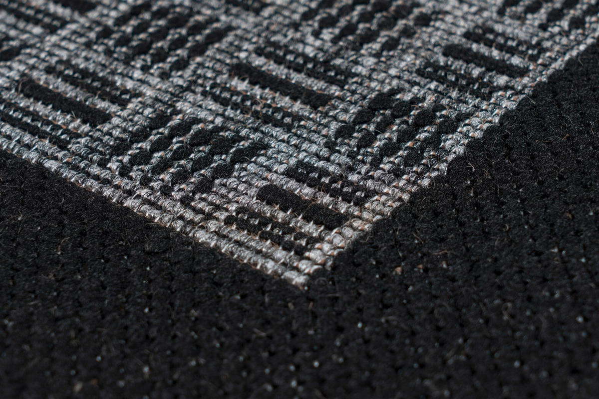 FLACHWEBETEPPICH 160/230 cm Indonesia - Banjar Silber Grau  - Grau, KONVENTIONELL, Textil (160/230cm)