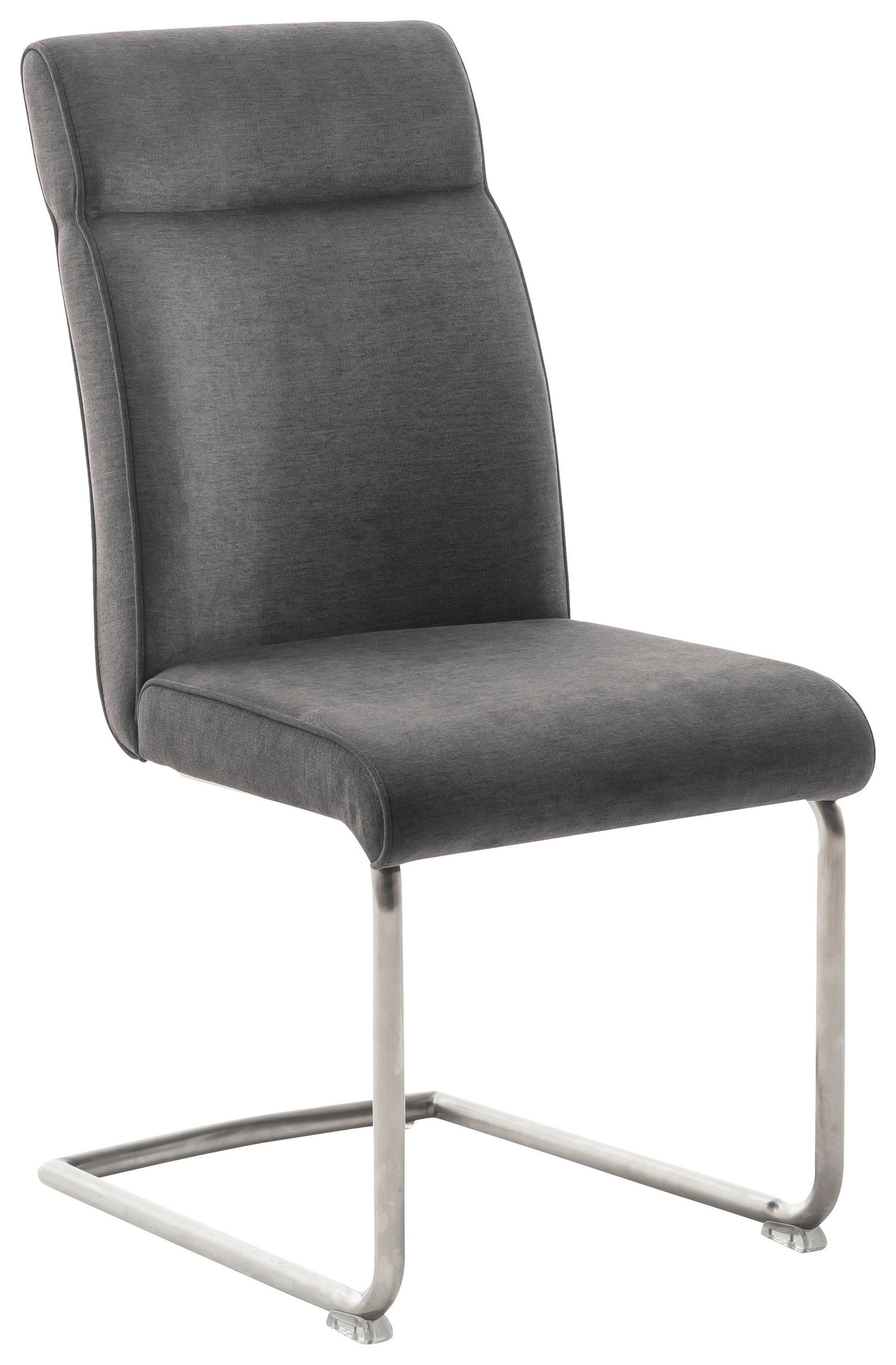 SCHWINGSTUHL  in Edelstahl Flachgewebe  - Edelstahlfarben/Anthrazit, Design, Textil/Metall (49/99/63cm) - Novel