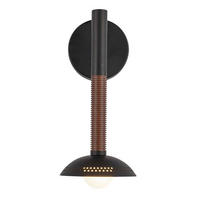 LED-WANDLEUCHTE Alora Mood 57,2/15,2 cm  - Walnussfarben/Schwarz, Design, Glas/Metall (57,2/15,2cm) - Elstead Lighting