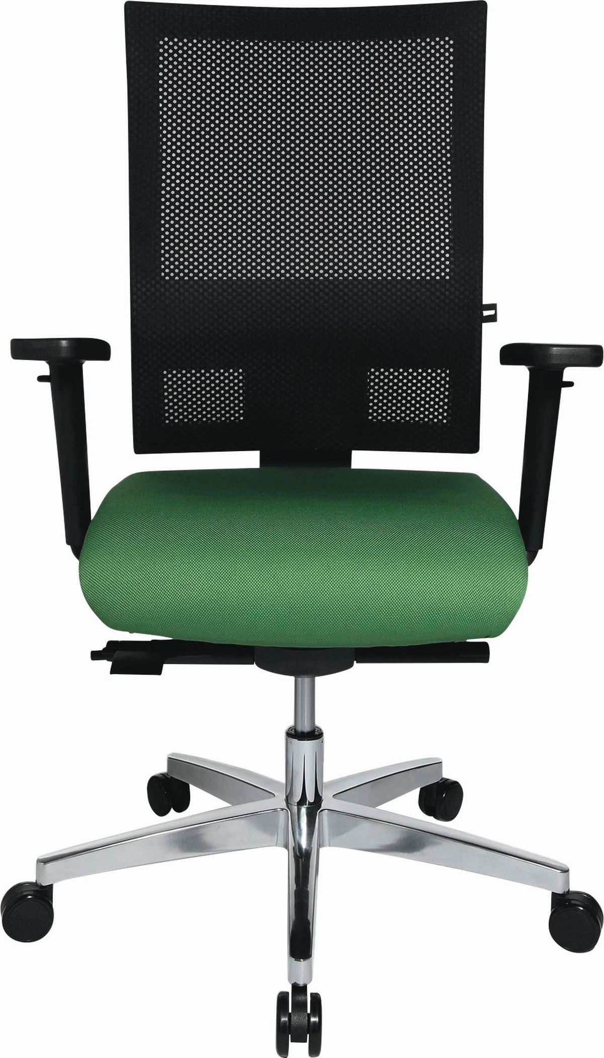 DREHSTUHL Webstoff Schwarz, Alufarben, Dunkelgrün  - Dunkelgrün/Schwarz, Basics, Kunststoff/Textil (70/101-113/48cm) - Topstar