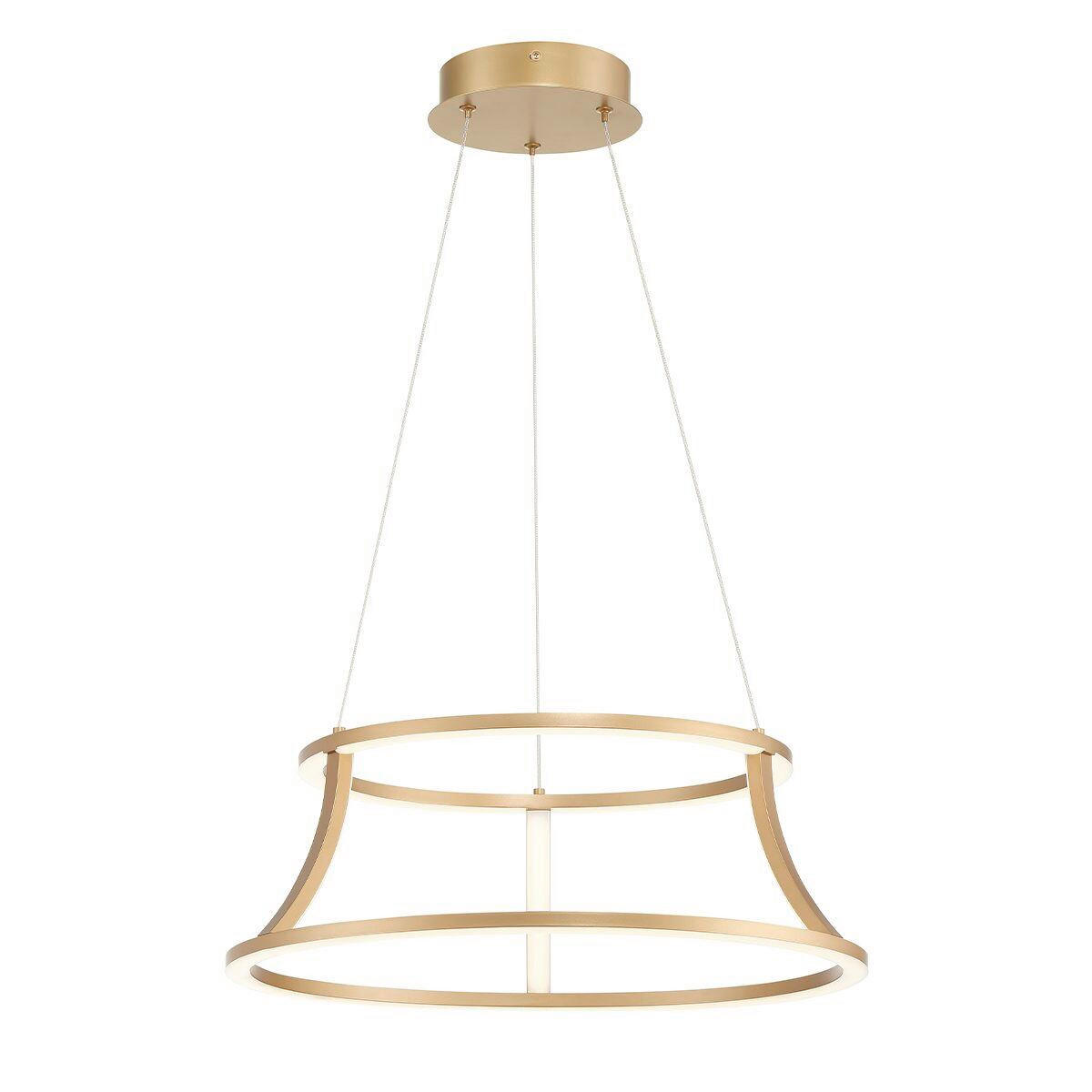 LED-HÄNGELEUCHTE Eurofase 35/51/35 cm  - Goldfarben, Design, Kunststoff/Metall (35/51/35cm) - Elstead Lighting