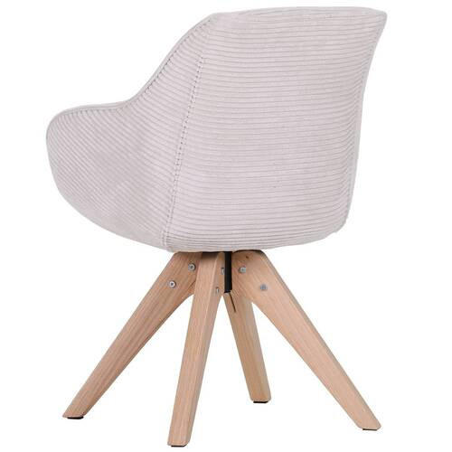 ARMLEHNSTUHL  in Cord  - Eichefarben/Weiß, Design, Holz/Textil (60/83/65cm) - Landscape