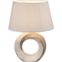 TISCHLEUCHTE 21641T 31/20/41,5 cm   - Grau, Design, Keramik/Textil (31/20/41,5cm) - Globo