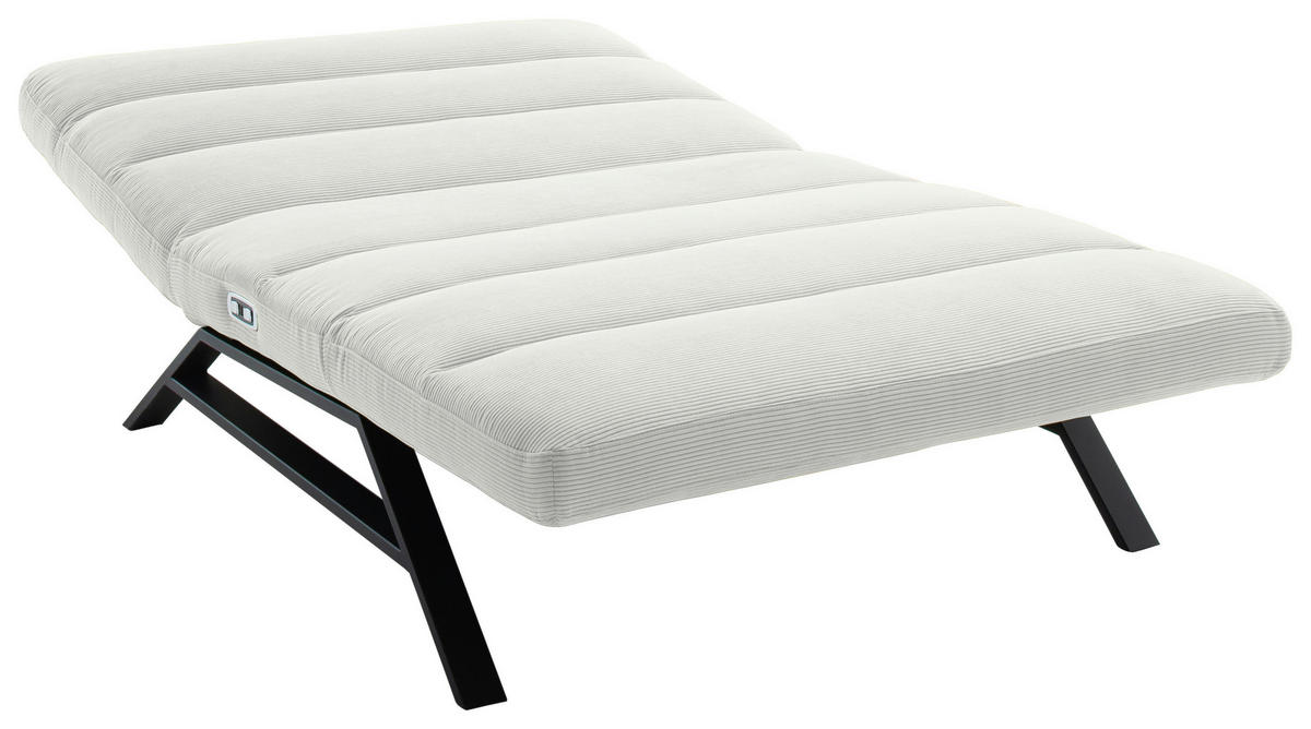 RELAXLIEGE Feincord Silberfarben  - Silberfarben/Schwarz, Design, Textil/Metall (120/54-113/158-198cm) - Pure Home Lifestyle