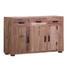 SIDEBOARD Akazie massiv gebeizt, lackiert, sägerau Akaziefarben - Schwarz/Akaziefarben, LIFESTYLE, Holz/Metall (130/85/40cm) - Hom`in