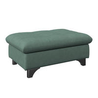 HOCKER Textil Dunkelgrün  - Chromfarben/Dunkelgrün, Konventionell, Textil/Metall (108/46/108cm) - Livetastic