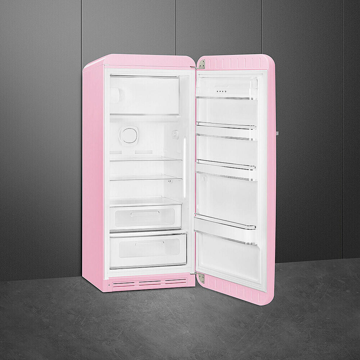 KÜHL-GEFRIER-KOMBINATION FAB28RPK6  - Pink, Trend, Metall (60.1/150/76.8cm) - SMEG