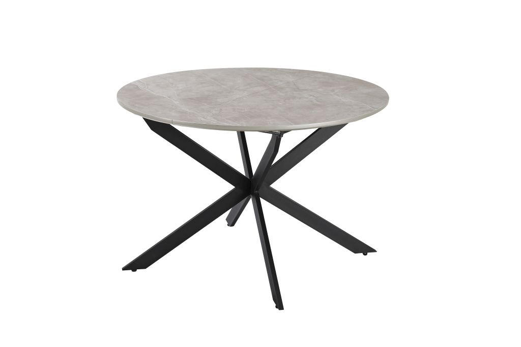 STOL ZA BLAGOVAONICU  crna, svijetlo siva  metal, drvni materijal      - svijetlo siva/crna, Moderno, drvni materijal/metal (110/76/110-150cm)