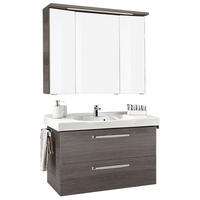 BADEZIMMER  in 92 cm  - Graphitfarben, KONVENTIONELL, Holzwerkstoff (92cm) - Sadena