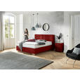 BOXSPRINGBETT 180/200 cm  in Rot  - Chromfarben/Rot, KONVENTIONELL, Textil (180/200cm) - Dieter Knoll