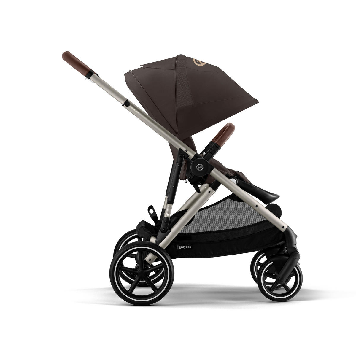 KINDERWAGEN Gazelle S  - Taupe/Dunkelbraun, Basics, Metall (107,5/66/110cm) - cybex GOLD