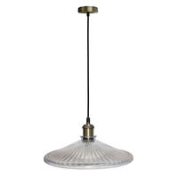 PENDELLAMPA Chester 30/30/90 cm  - svart, Klassisk, metall/glas (30/30/90cm)