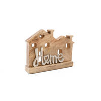 DEKORAČNÝ DOM - Basics, kov/drevo (24/18/5.5cm)