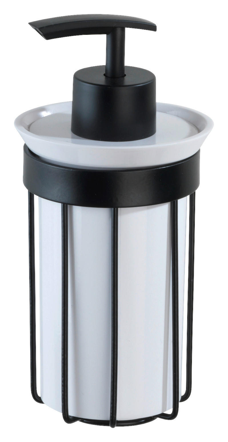 TVÅLPUMP plast, metall  - vit/svart, Basics, metall/plast (9/17/8cm)