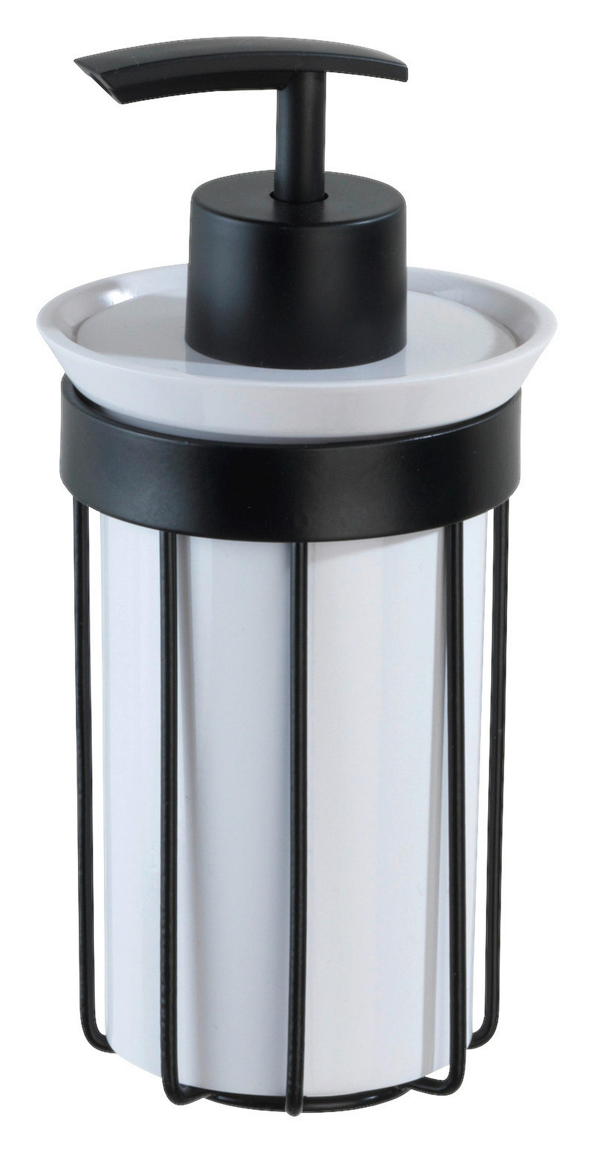 TVÅLPUMP plast, metall  - vit/svart, Basics, metall/plast (9/17/8cm)
