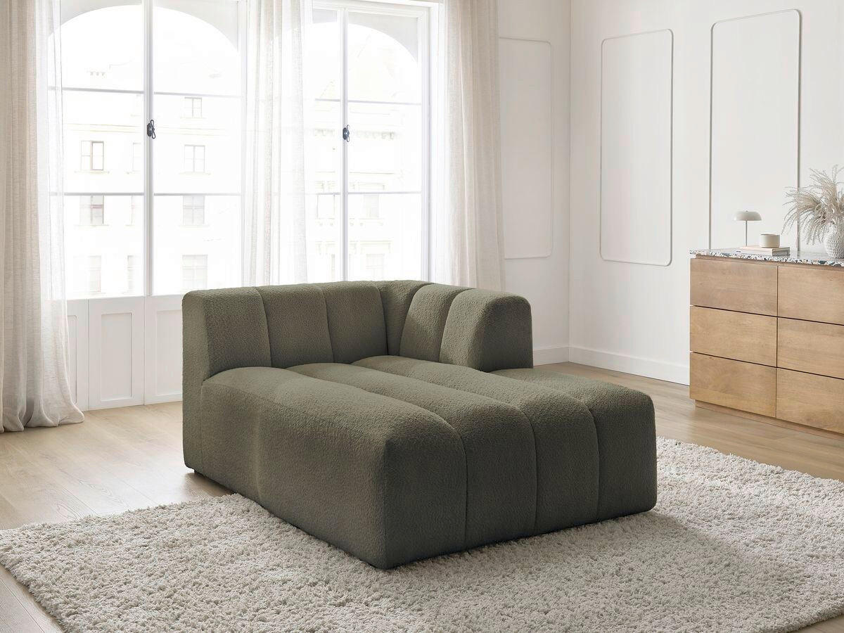SOFAELEMENT ANNECY Bouclé Grün  - Schwarz/Grün, MODERN, Kunststoff/Textil (120/72/170cm)