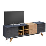 LOWBOARD in 180/55/40 cm - Eichefarben/Dunkelgrau, Design (180/55/40cm) - Carryhome