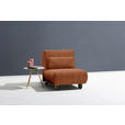 SCHLAFSESSEL Flachgewebe Terracotta    - Terracotta/Schwarz, KONVENTIONELL, Textil/Metall (90/85/100cm) - Carryhome