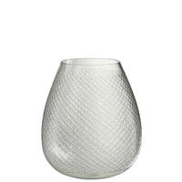 DEKOVASE  - Transparent, Design, Glas (25,5/25,5/31,5cm) - Ambia Home