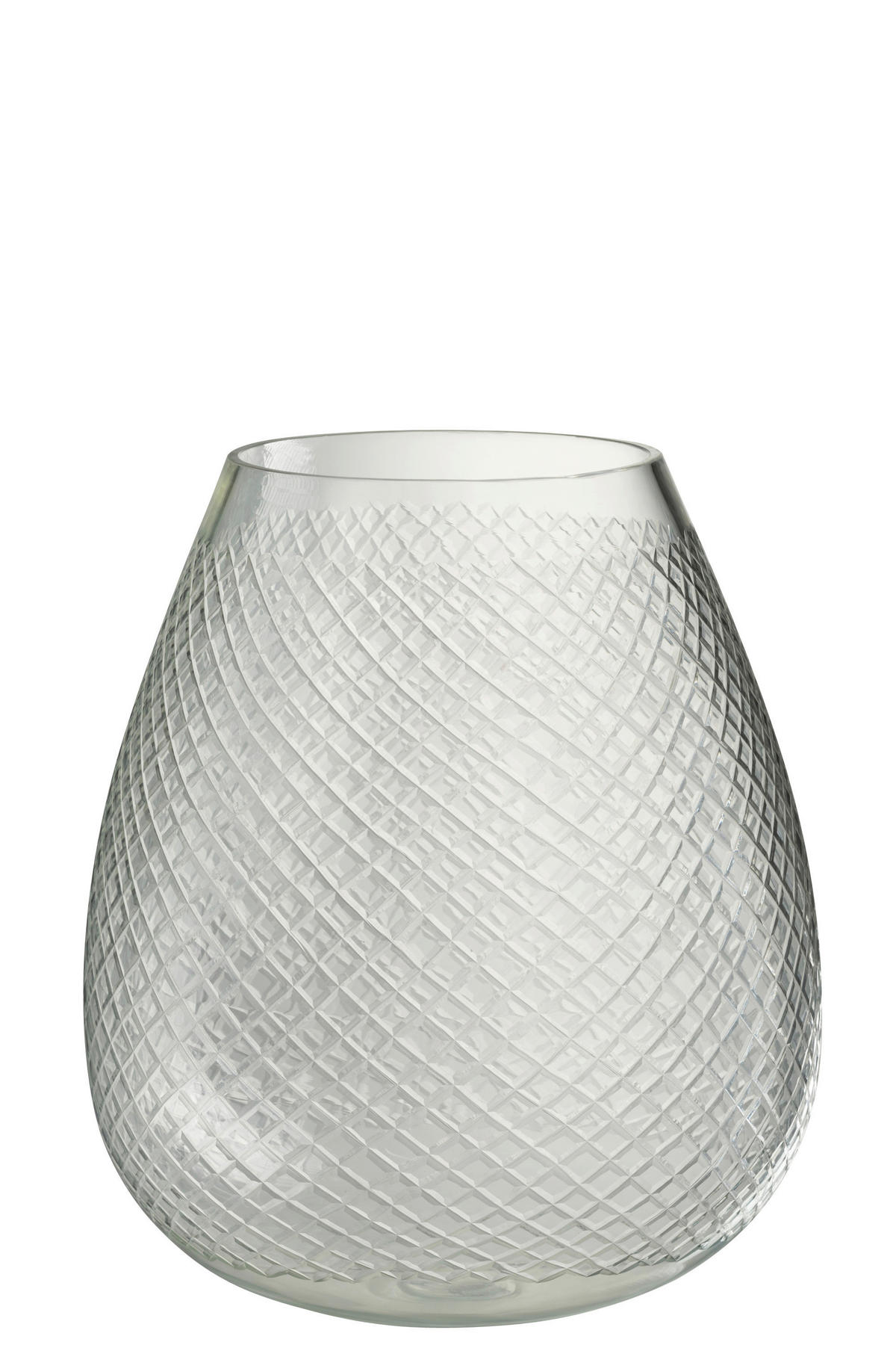 DEKOVASE  - Transparent, Design, Glas (25,5/25,5/31,5cm) - Ambia Home
