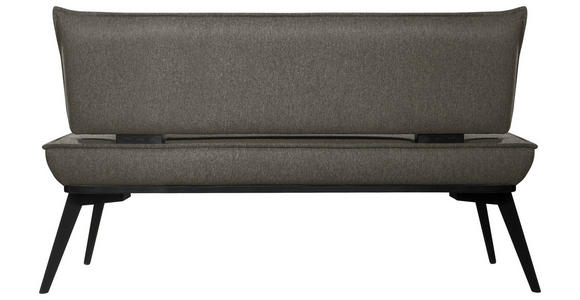 SITZBANK 173/90/65 cm Webstoff Schwarz, Dunkelgrau Buche massiv - Dunkelgrau/Schwarz, Basics, Holz/Textil (173/90/65cm) - Carryhome