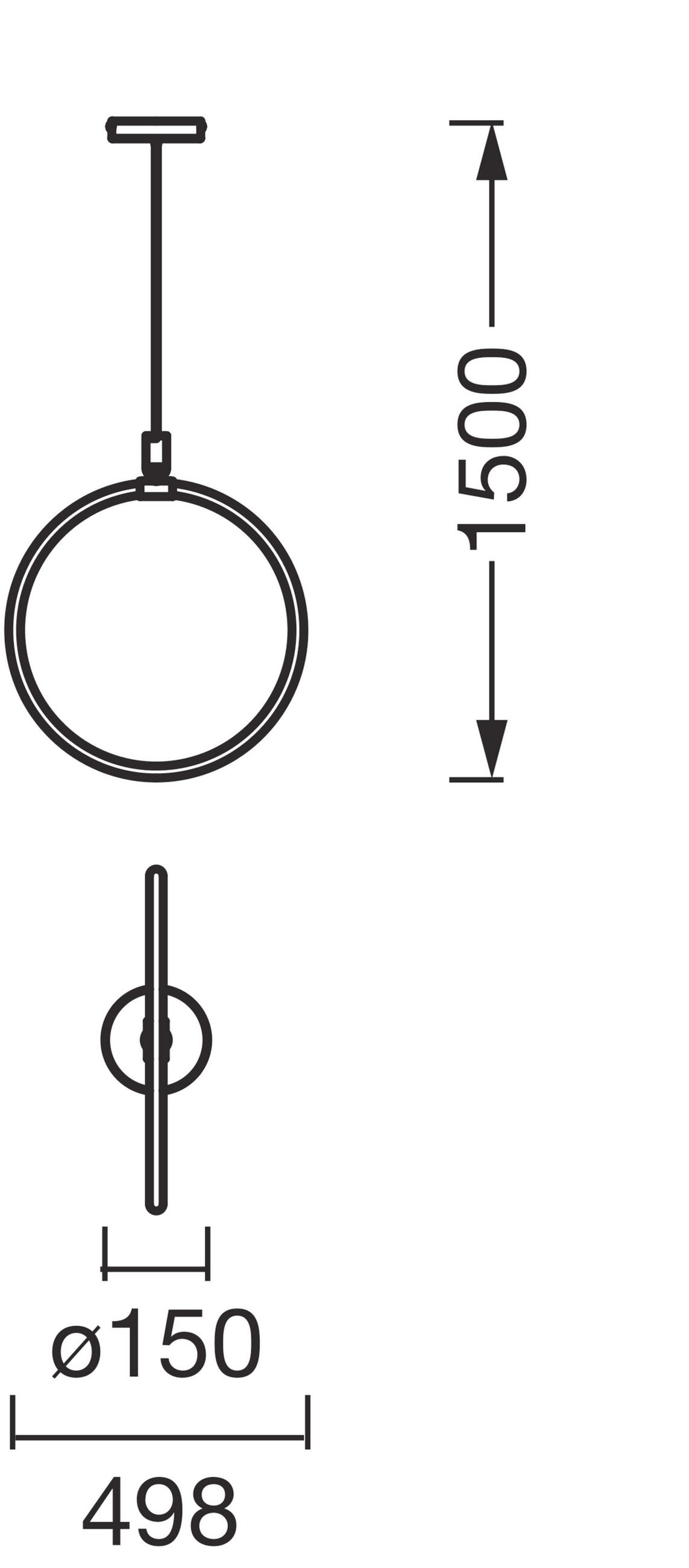 LED-HÄNGELEUCHTE 49.8/70 cm  - Dunkelgrau, Design, Kunststoff (49.8/70cm) - Osram