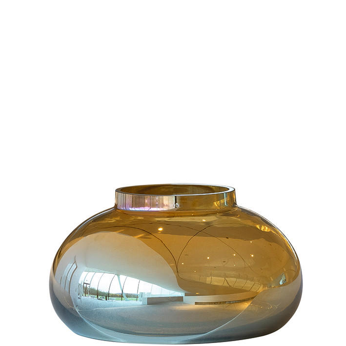 VÁZA, sklo, 14 cm - barvy zlata, Basics, sklo (25/14cm) - Leonardo