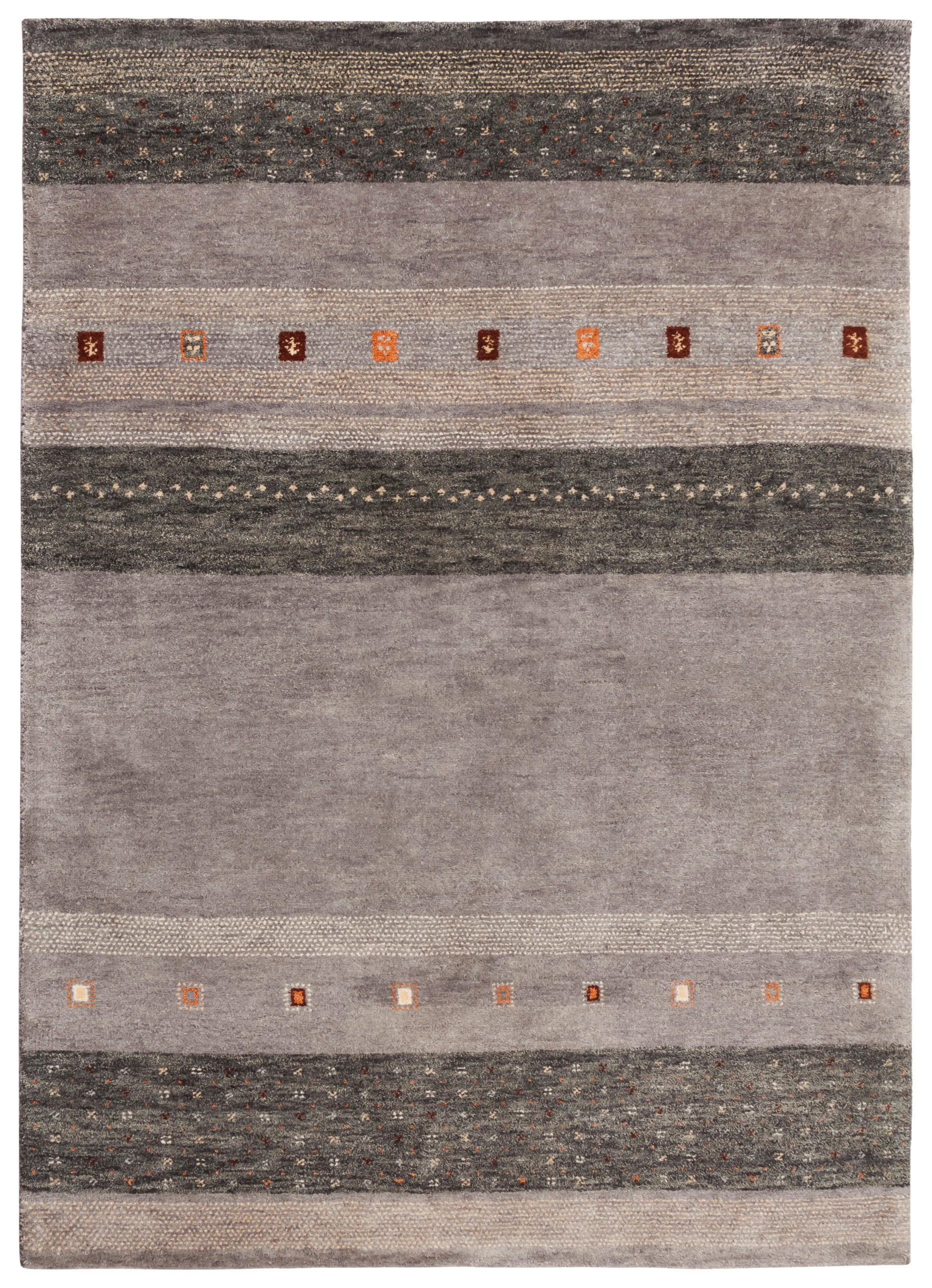 Cazaris Wollteppich Grau 170x240 cm