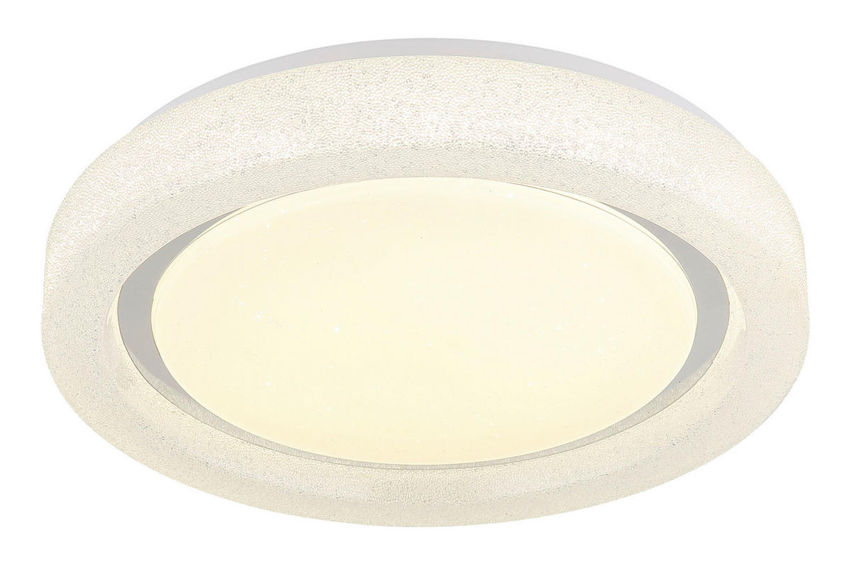 LED-DECKENLEUCHTE  38/7 cm    - Klar/Chromfarben, Konventionell, Kunststoff/Metall (38/7cm) - Globo