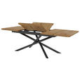 AUSZIEHTISCH in Holz 160 (240)/90/75 cm  - Wildeiche/Schwarz, Basics, Holz/Metall (160 (240)/90/75cm) - Linea Natura