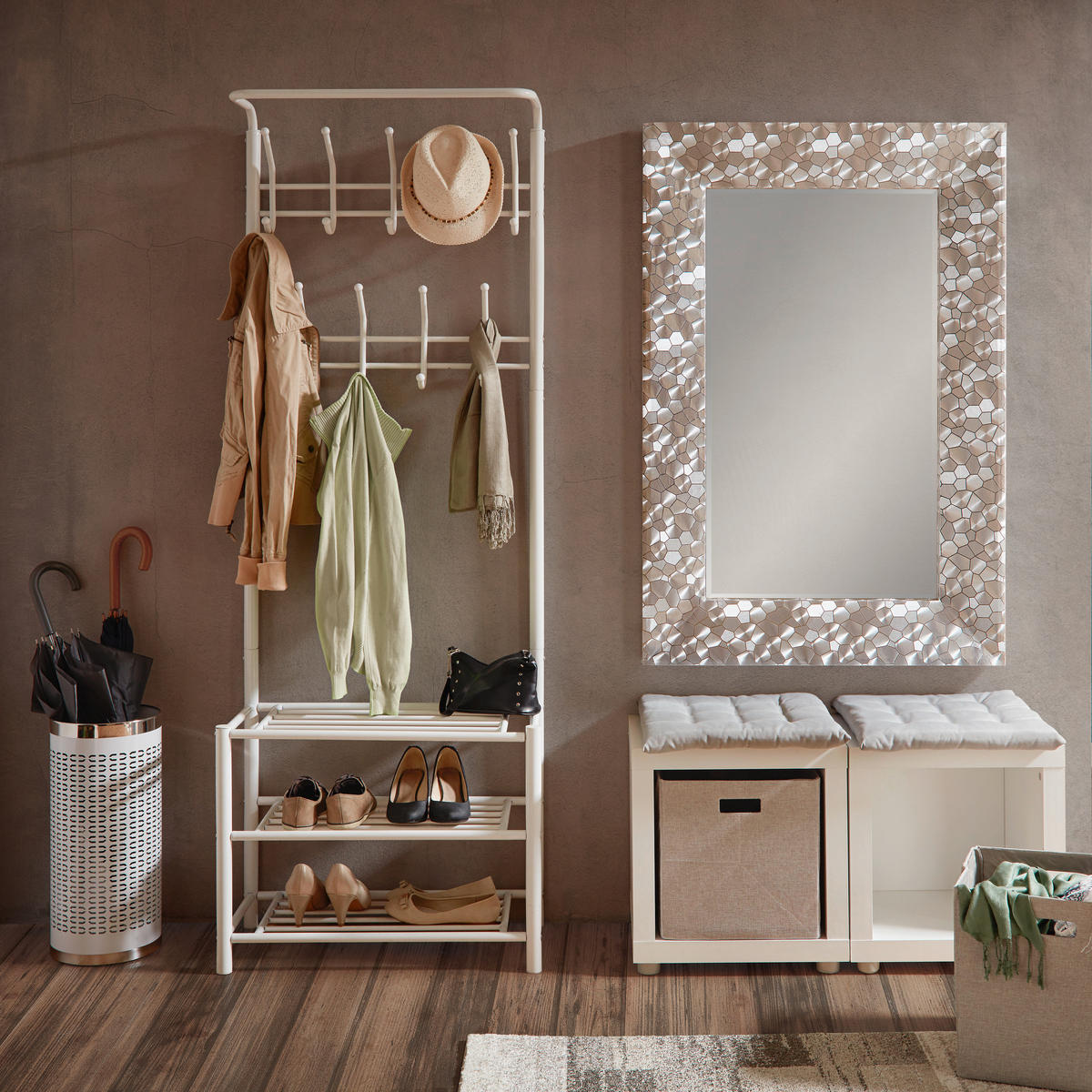 KLÄDHÄNGARE - vit, Design, metall (67/185/32cm) - Best Price