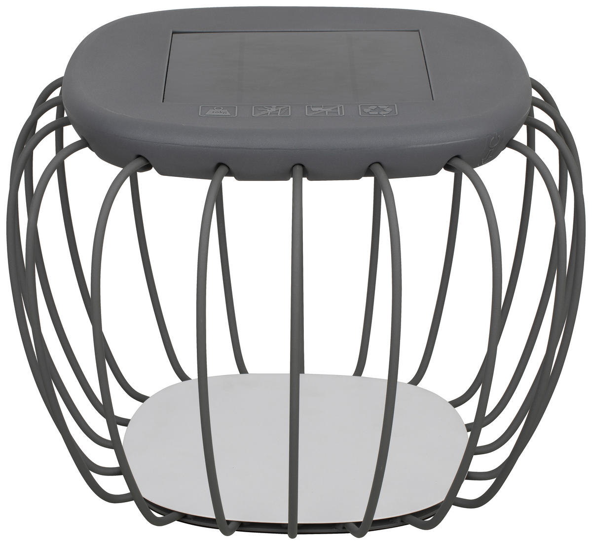 AUßENLEUCHTE 40/30 cm   - Grau, Trend, Kunststoff/Metall (40/30cm) - Novel